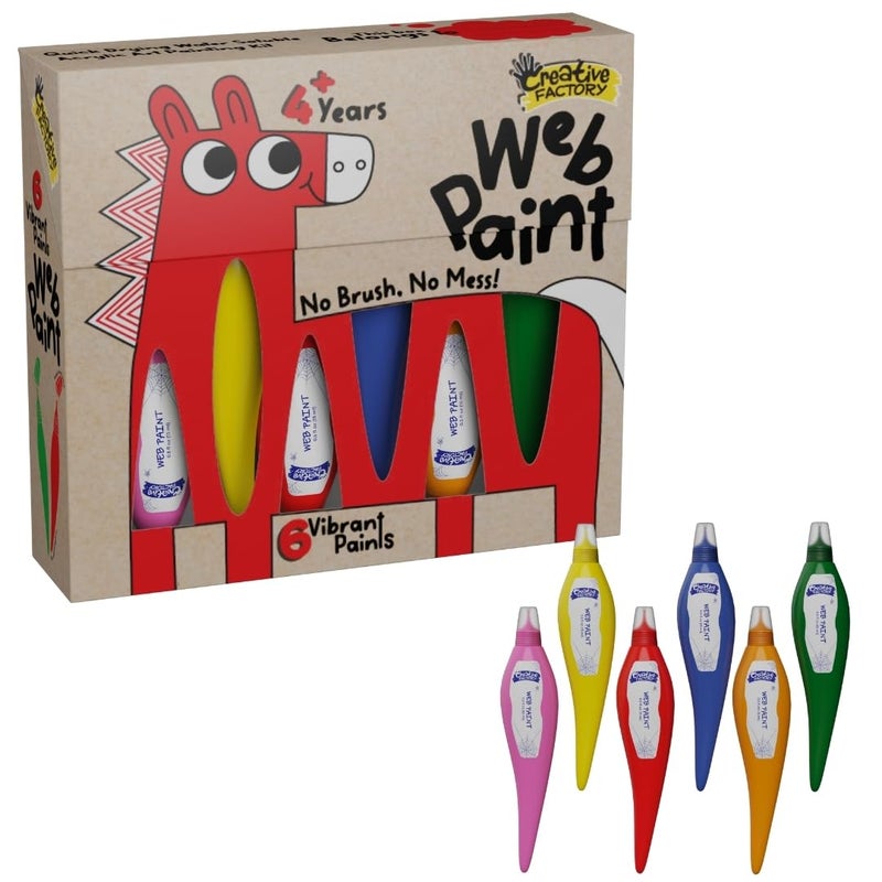 Creative Factory Web Paint Art Set - Mess Free Non-Toxic Painting Kit for Kids Age 4+ - Image 1